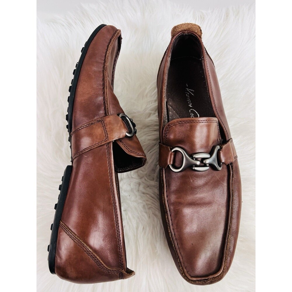 Gorgeous Kenneth Cole New York Men Brown Leather Bit Driving Loafers Shoes 11M